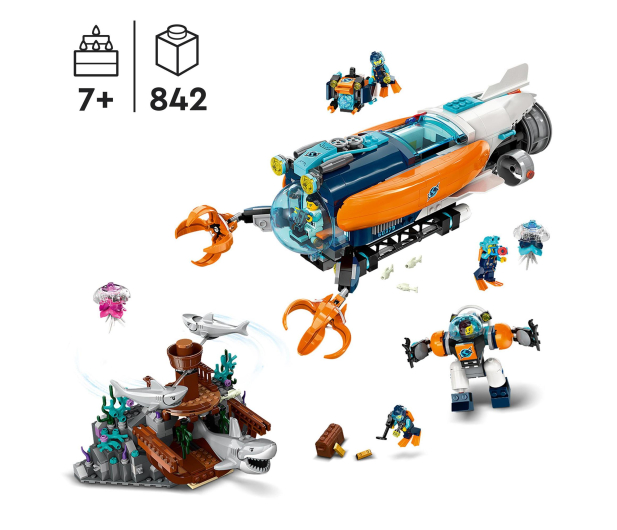 LEGO City 60379 Łódź podwodna badacza dna morskiego - 1144456 - zdjęcie 2